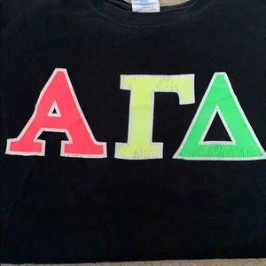 Alpha Gamma Delta neon tee